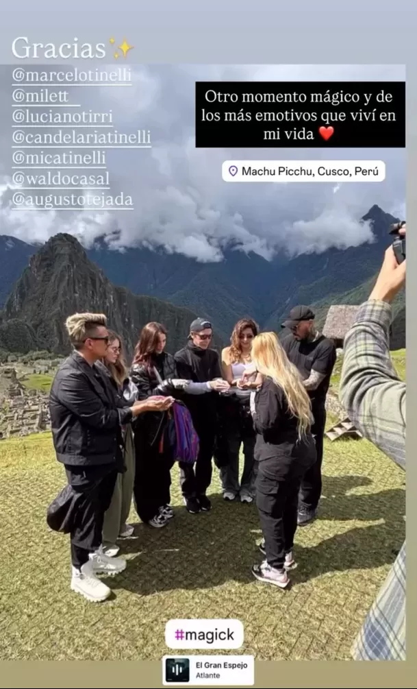 Marcelo Tinelli llegó a Cusco con su familia y Milett Figueroa para grabar escenas de la segunda parte de Los Tinelli / Instagram