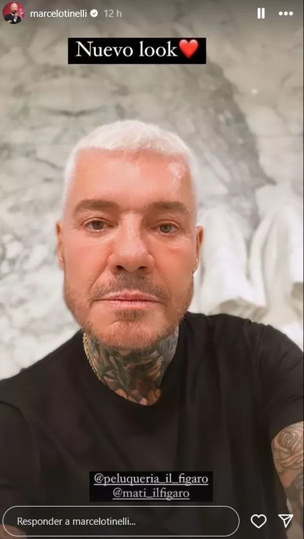 Marcelo Tinelli y su renovado look / Instagram