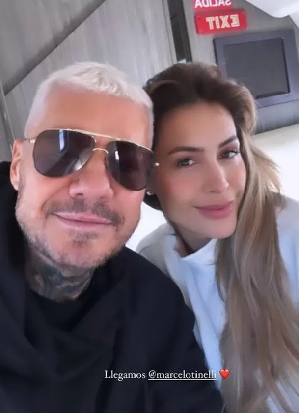 Marcelo Tinelli y Milett Figueroa rumbo a Mendoza / Instagram