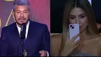 Milett Figueroa y Marcelo Tinelli volvieron a derrochar amor en premiación de los Martín Fierro / Captura 