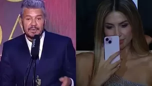 Milett Figueroa y Marcelo Tinelli volvieron a derrochar amor en premiación de los Martín Fierro / Captura 