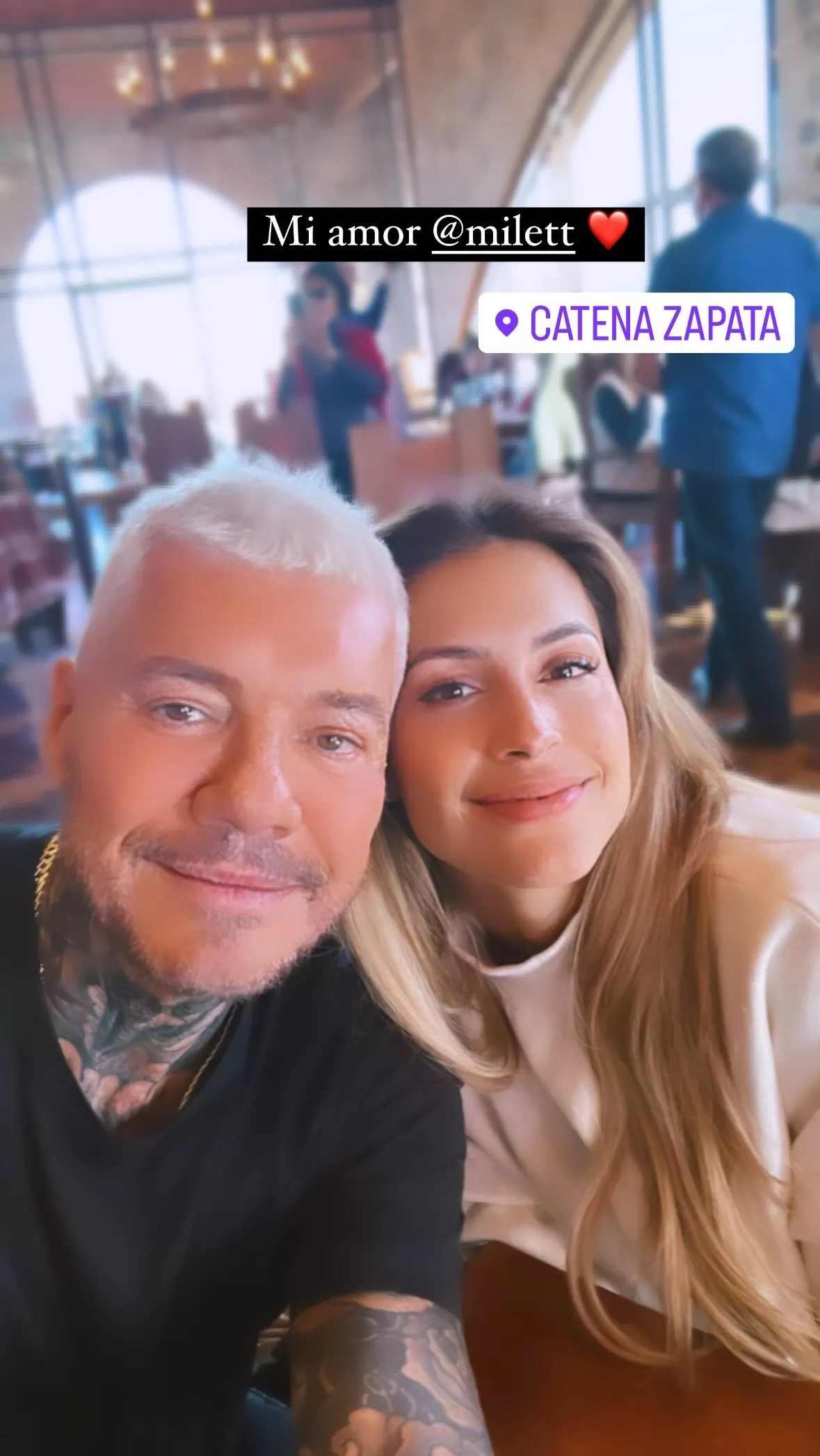 Marcelo Tinelli y Milett Figueroa viajaron juntos a Mendoza. Fuente: Instagram