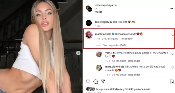 El mensaje que Marcello Tinelli le dejó a Milett Figueroa en medio de rumores de crisis / Instagram