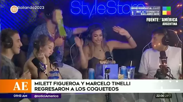 Milett Figueroa y Marcelo Tinelli volvieron a los coqueteos / América Tv de Argentina 