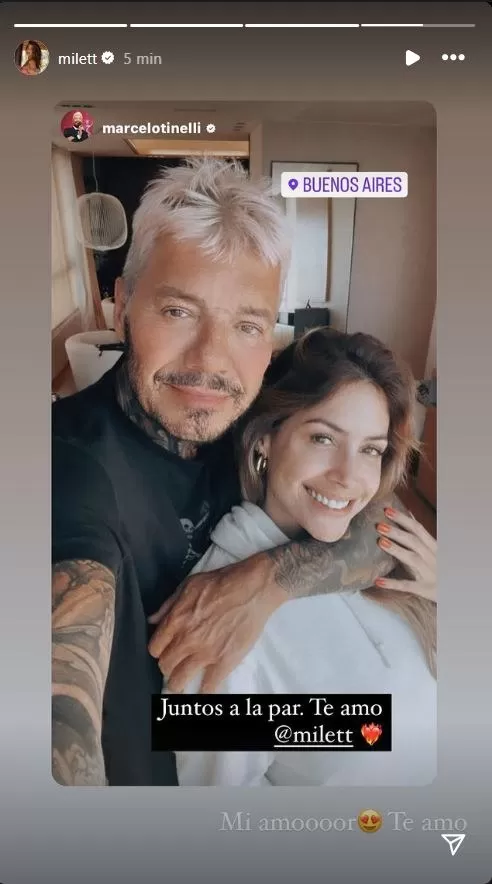 Mensaje de respuesta de Milett Figueroa al post de Marcelo Tinelli/Foto: Instagram