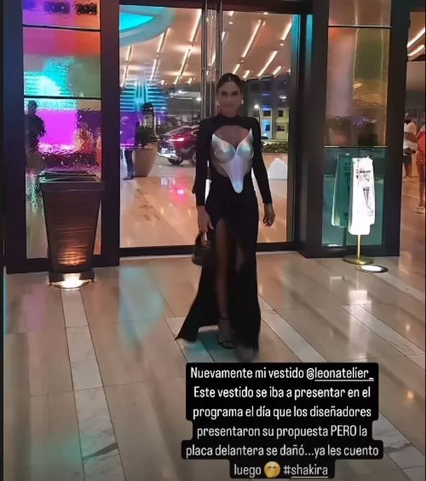 María Pía contó una anécdota sucedida con el traje que lució en la presentación del disco de Shakira/Foto: Instagram