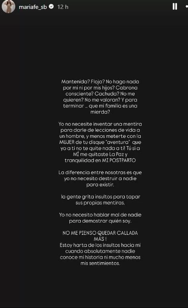 María Fe Saldaña manifestó su indignación por las deplorables confesiones de la ciudadana venezolana Verónica Gonzáles / Instagram