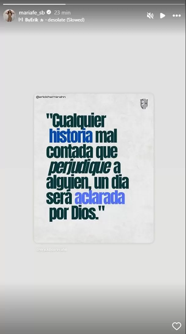 María Fe Saldaña reaparece tras comunicado de Josimar sobre su separación / Instagram María Fe Saldaña reaparece tras comunicado de Josimar sobre su separación / Instagram