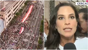 María Pía Copello marcha por la seguridad de los peruanos. Fuente: AméricaTV
