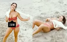 María Pía Copello sufrió divertida caída cuando se lucía en bikini - Noticias de bikini
