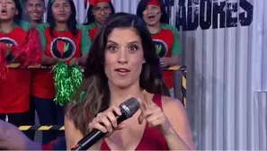 Mar&iacute;a P&iacute;a Copello no toler&oacute; que Peter Fajardo le apagara el micro (Foto: Captura Am&eacute;rica TV)