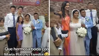 María Pía y su esposo apadrinaron boda de la nana de su hijos. Foto: Instagram/@la_floretta_garden_