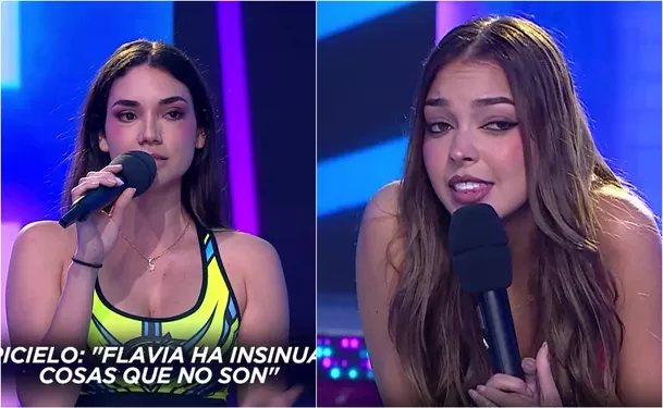 Maricielo Gamarra y Flavia López tuvieron tenso momento en EEG. Foto: América TV Maricielo Gamarra y Flavia López tuvieron tenso momento en EEG. Foto: América TV