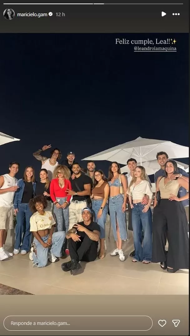 Leandro Cabello celebró su cumpleaños junto a su novia y compañeros del programa. Foto: Instagram