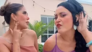 Melissa Paredes grabó un TikTok con Mariella Zanetti en medio de la polémica por su hija Mía. Foto: América TVVideo: TikTok
