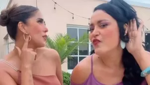 Melissa Paredes grabó un TikTok con Mariella Zanetti en medio de la polémica por su hija Mía. Foto: América TVVideo: TikTok