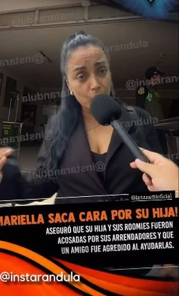 La exvedette aseguró que su hija y sus 'roomies' abandonaron departamento por presuntos episodios de acoso. Al exigir devolución de la garantía, todo terminó en denuncia policial y un joven resultó con la nariz rota Video: IG @instarandula