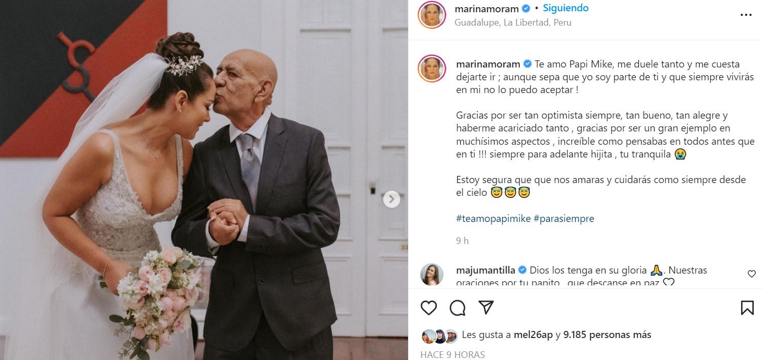 Marina Mora: Falleció papá de la exreina de belleza y ella lo despide con emotivo mensaje 