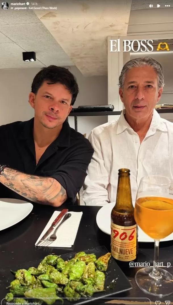 Mario Hart junto a su padre en España / IG: mariohart / rivadeneirak Mario Hart junto a su padre en España / IG: mariohart / rivadeneirak
