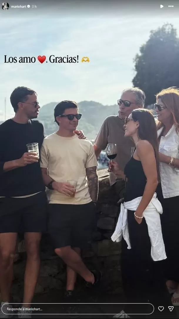 Mario Hart disfrutando junto a su familia en España / IG: mariohart Mario Hart disfrutando junto a su familia en España / IG: mariohart