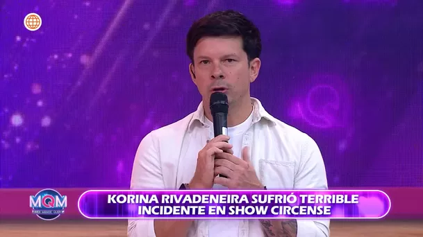 Mario Hart indignado luego de escuchar la explicación que los organizadores del evento le dieron a Korina Rivadeneira / Captura Mario Hart indignado luego de escuchar la explicación que los organizadores del evento le dieron a Korina Rivadeneira / Captura