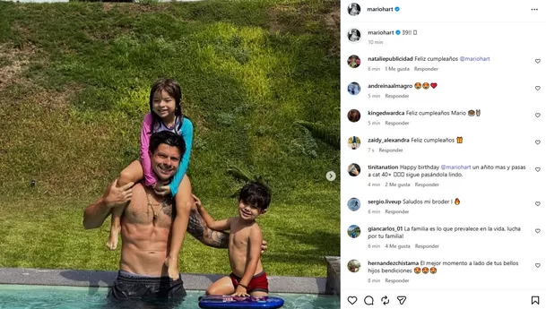 Mario Hart mostró celebración de cumpleaños solo con sus hijos y sin Korina Rivadeneira / Instagram