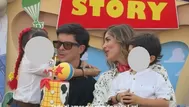 Mario Hart y Korina Rivadeneira juntos en fiesta de su hija mayor