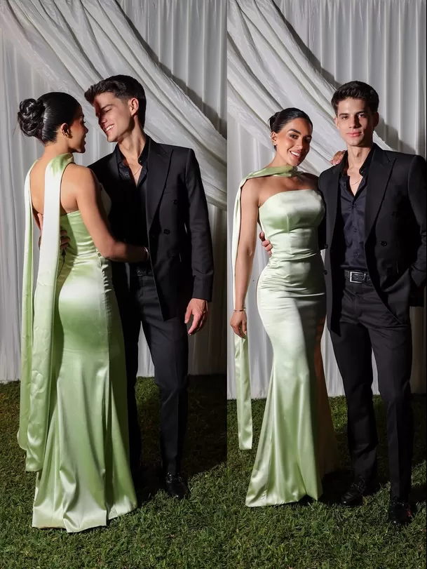 Onelia Molina y Kevin Díaz coincidieron con Mario Irivarren en boda / IG: oneliamolina_ 