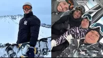 Mario Irivarren tuvo terrible experiencia caminando sobre la nieve en zapatillas/Fotos y video: Instagram