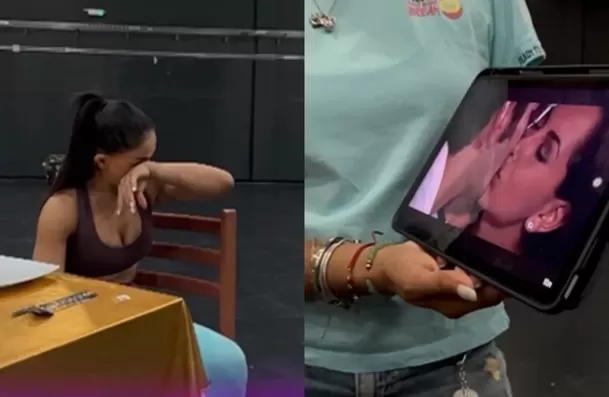 Onelia Molina llora en ensayos de reto de actuación con Kevin Díaz / Captura