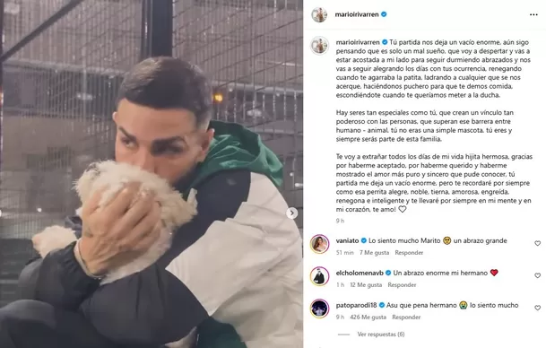 Mario Irivarren se despide de Nieve con desgarrador mensaje / Instagram Mario Irivarren se despide de Nieve con desgarrador mensaje / Instagram