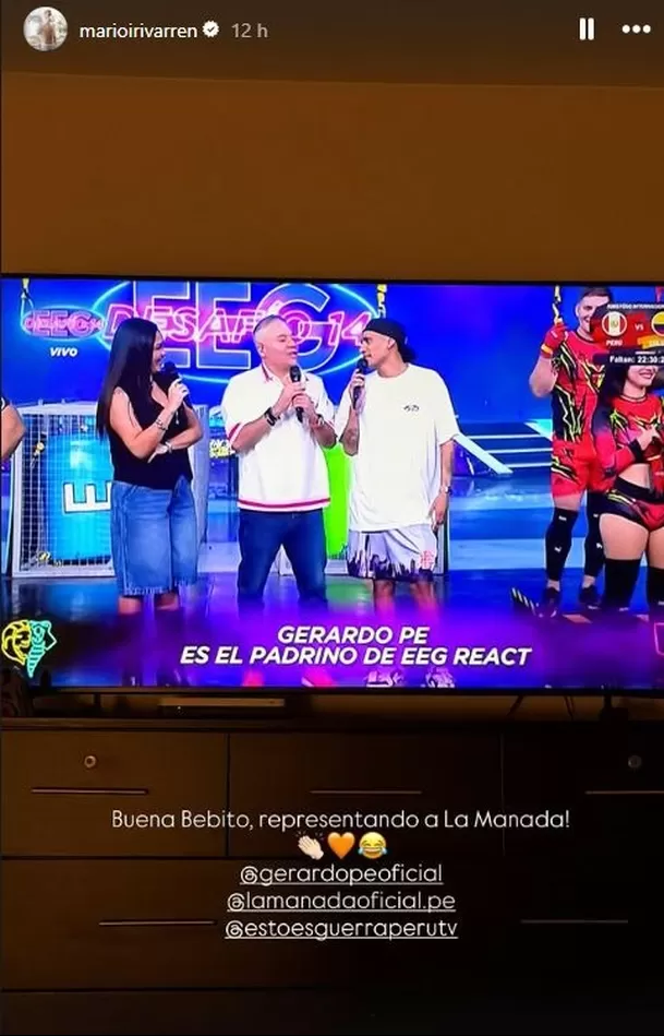 Mario Irivarren estuvo atento a la presentación de Gerardo Pe en EEG / IG: @marioirivarren