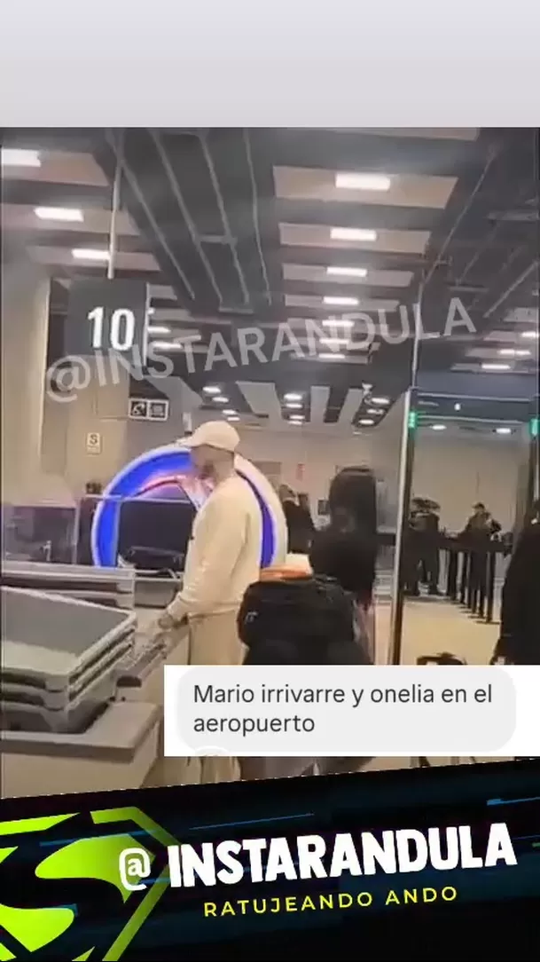 Mario Irivarren y Onelia Molina en el aeropuerto / Instarandula