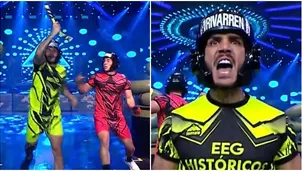  Mario Irivarren y su eufórica celebración tras vencer a Piero en el último segundo. Fuente: AméricaTV