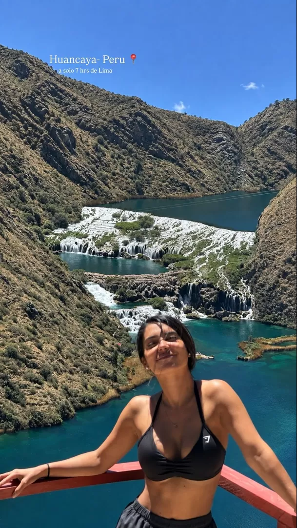 Tabata Suárez en Huancaya con Mario Irivarren / IG: @tabatasuarezo Tabata Suárez en Huancaya con Mario Irivarren / IG: @tabatasuarezo