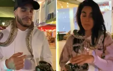 Mario Irivarren y Vania Bludau superaron su temor a las serpientes en comentado video  - Noticias de serpiente