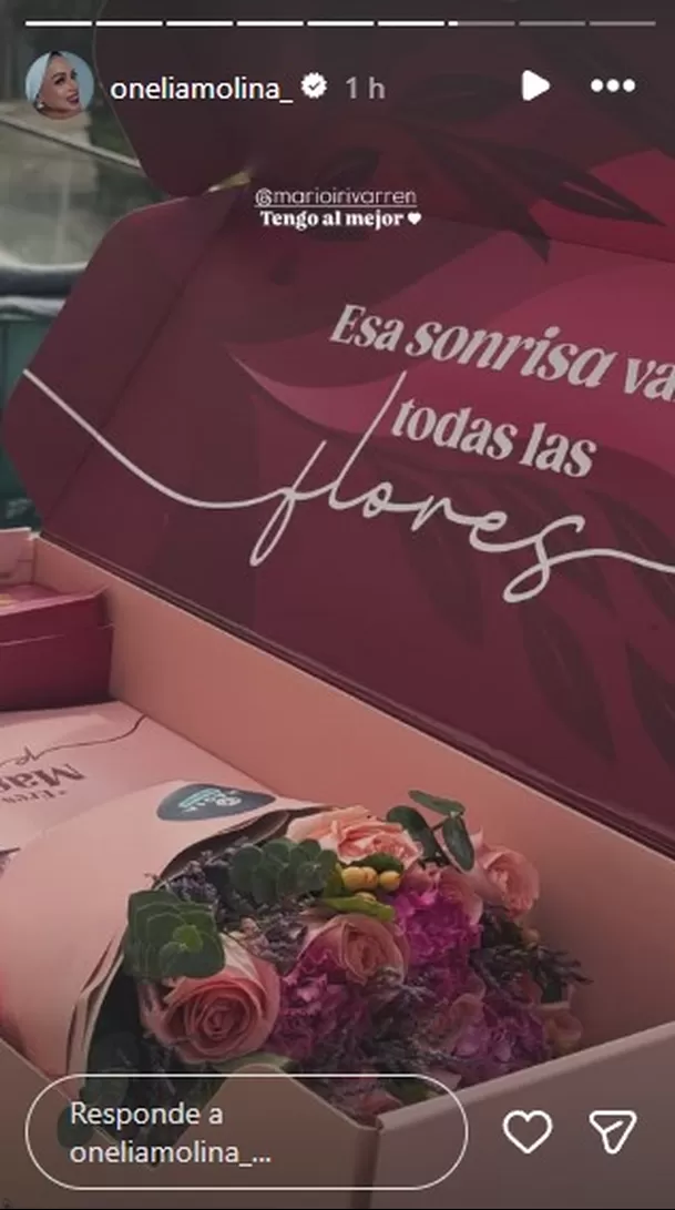 El regalo de Mario a Onelia Molina por San Valentín/ Captura Instagram