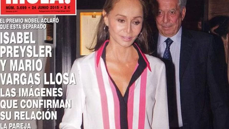 Mario Vargas Llosa e Isabel Preysler en Hola 