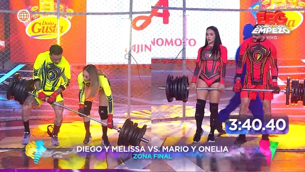 Diego Chávarri y Melissa Loza perdieron contra Onelia Molina y Mario Irivarren. Fuente: AméricaTV