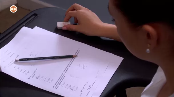 Maripaz borró respuestas de su examen de admisión para no ingresar a la universidad. Fuente: AméricaTV Maripaz borró respuestas de su examen de admisión para no ingresar a la universidad. Fuente: AméricaTV