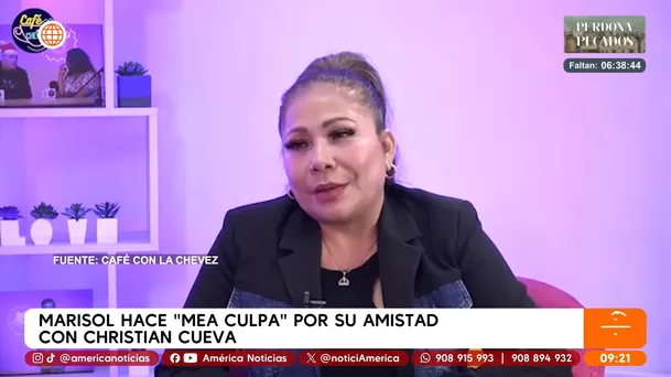 Marisol admitió estar "arrepentida" de su amistad con Christian Cueva / Trome