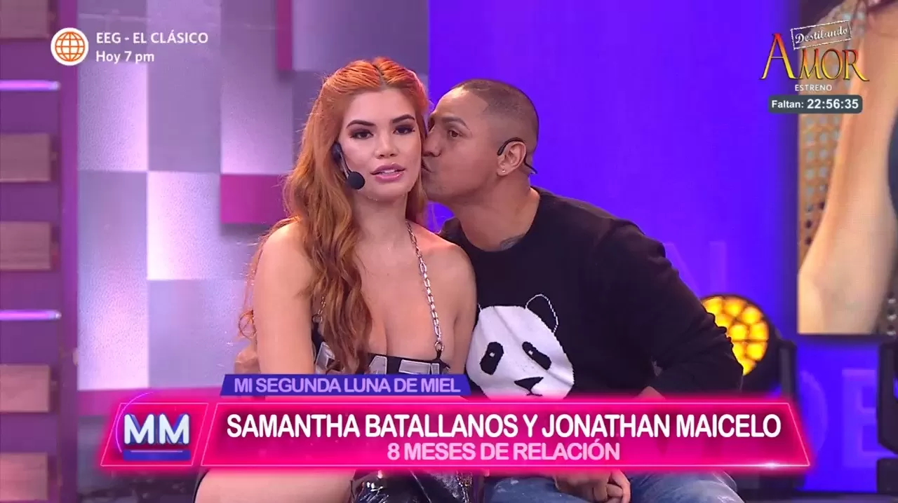 Samantha Batallanos y Jonathan Maicelo en 'Mande Quien Mande' / América Televisión