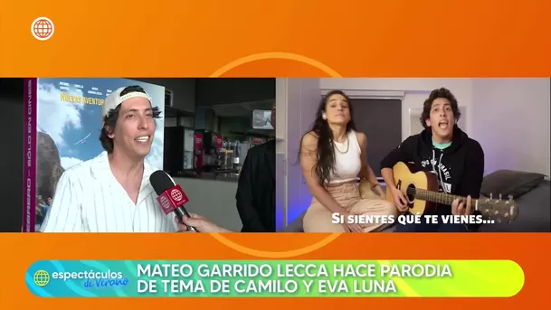 Mateo Garrido Lecca y Verónica Álvarez parodian canción de Evaluna y Camilo/ América TV