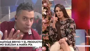 Math&iacute;as Brivio y Rebeca Escribens (Foto: Captura Am&eacute;rica TV)