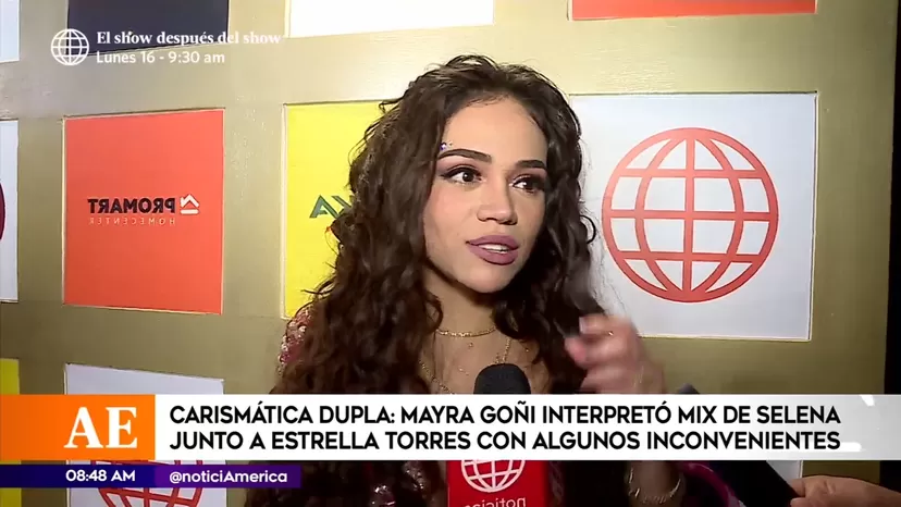 Mayra Goñi: ¿qué pasó en su presentación con Estrella Torres en ‘El Artista del Año’?