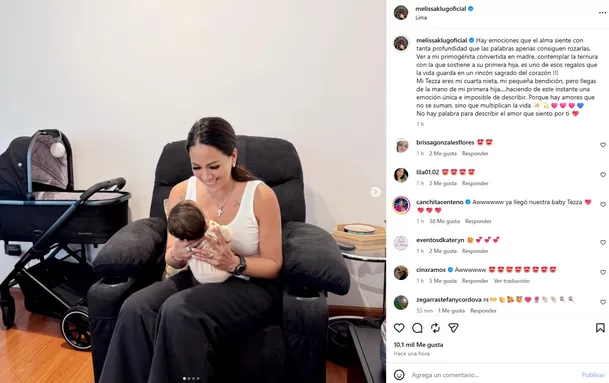 La empresaria expresó todo su amor por su cuarta nieta/ Foto:IG:@melissaklugoficial La empresaria expresó todo su amor por su cuarta nieta/ Foto:IG:@melissaklugoficial