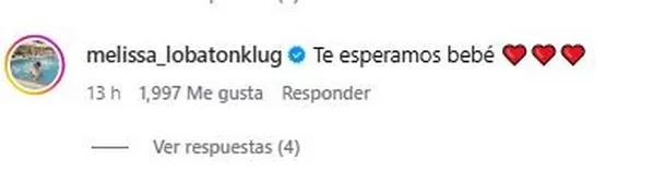 Melissa Lobatón también reaccionó con emoción al embarazo de Gianella Marquina. Foto: Instagram Melissa Lobatón también reaccionó con emoción al embarazo de Gianella Marquina. Foto: Instagram