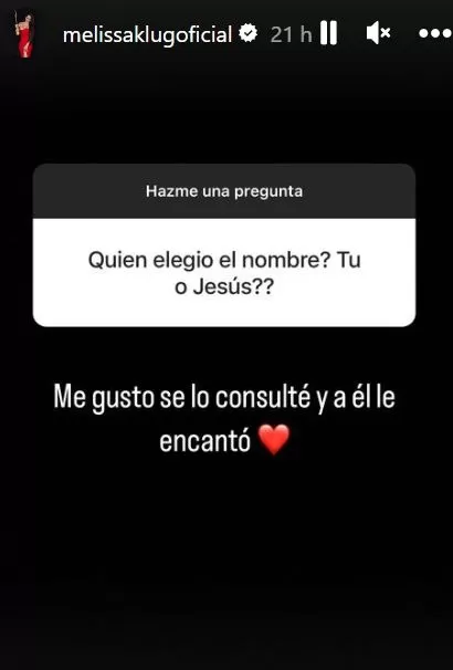 Jesús Barco y su reacción por el nombre de su hija / Fuente: Instagram