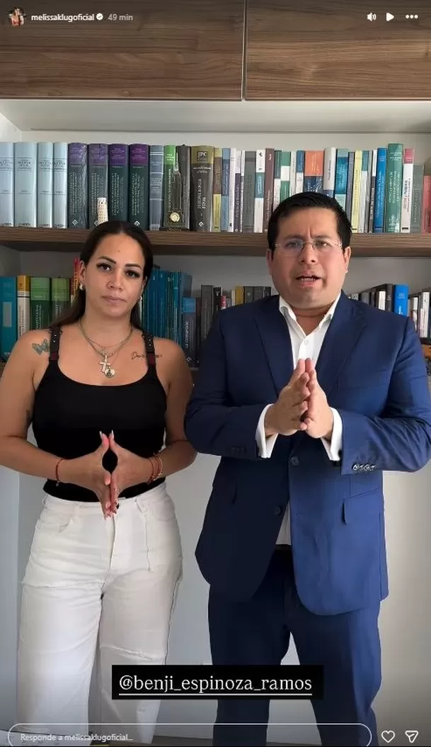Melissa Klug se pronunció tras ser excluida de investigación contra Bryan Torres / Instagram