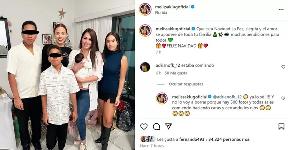 Melissa Klug y sus hijos pasaron Navidad en Estados Unidos / Instagram